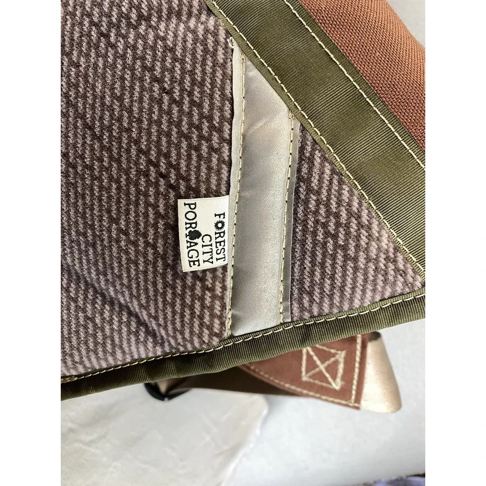 Forest‎ City Portage Messenger Bag Handmade Quality Durable Green & Brown